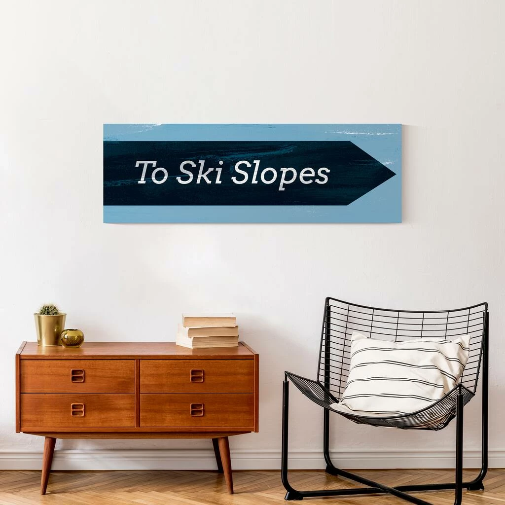 Flash Sale π Ski Slopes Arrow Sign 36x12 Canvas Wall Art by Designs Direct π― - Image 4