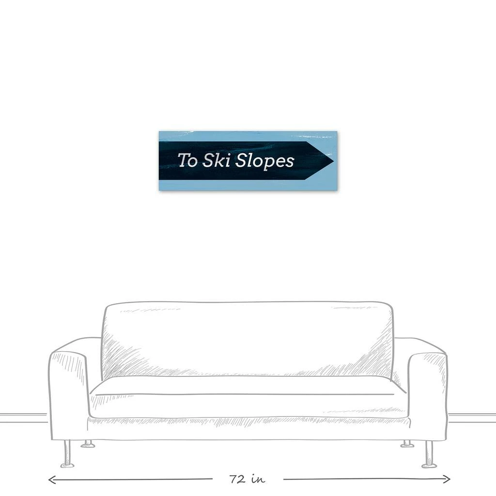 Flash Sale π Ski Slopes Arrow Sign 36x12 Canvas Wall Art by Designs Direct π― - Image 5
