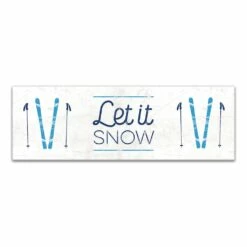 Wholesale โ Let It Snow Skis 36x12 Canvas Wall Art by Designs Direct ๐