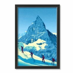 Wholesale 💯 Mountain Range Hikers Black Framed Print Under Plexiglass by Designs Direct 🎁