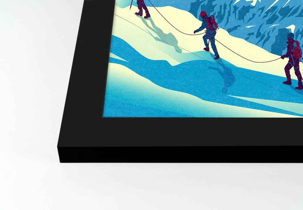 Wholesale π― Mountain Range Hikers Black Framed Print Under Plexiglass by Designs Direct π - Image 2