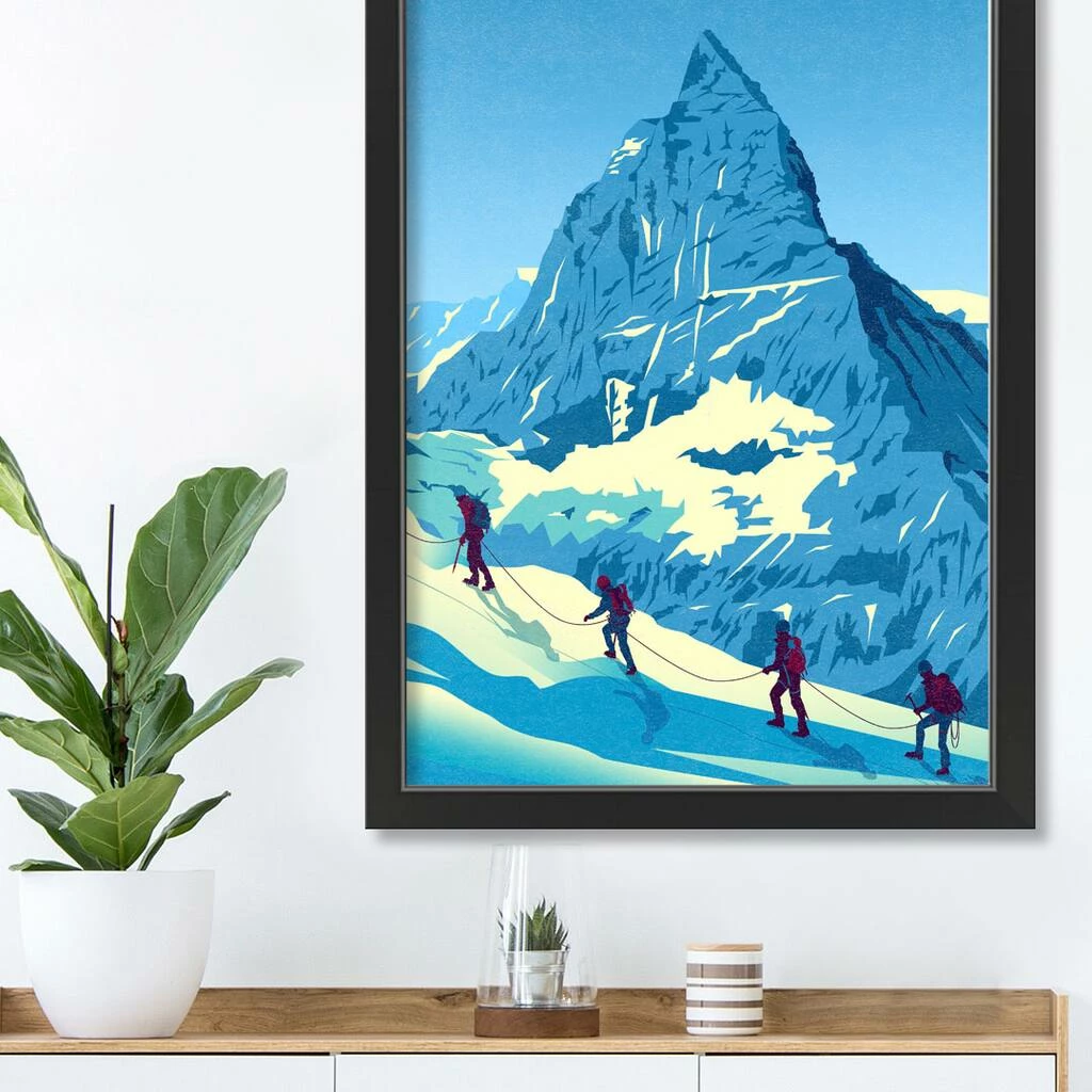 Wholesale π― Mountain Range Hikers Black Framed Print Under Plexiglass by Designs Direct π - Image 3