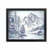 Best Sale 🤩 20" Mountain Forest Drawing Framed Wall Art by Designs Direct 🎉