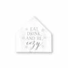 Buy ⌛ Eat Drink Cozy Snow 12x12 House Shaped Canvas by Designs Direct 👍