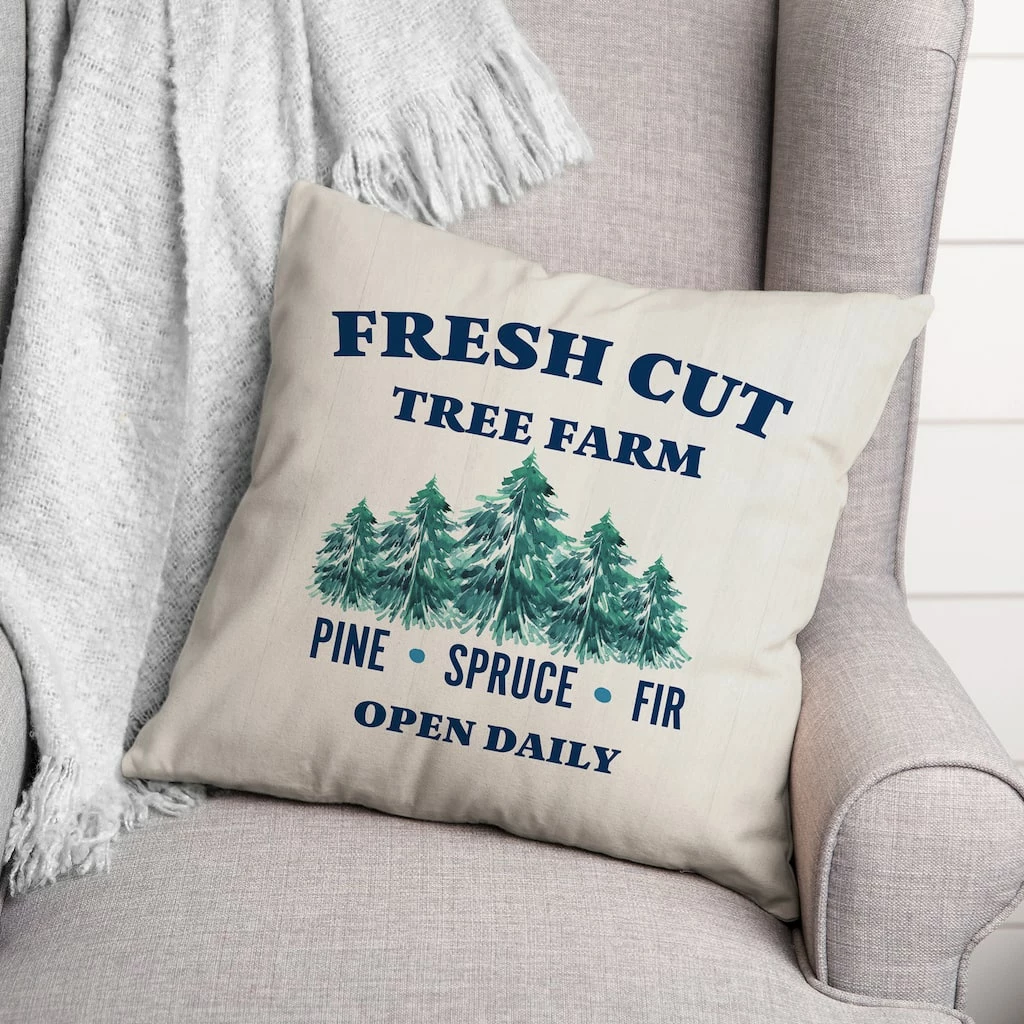 Best Sale โ๏ธ Fresh Cut Tree Farm 18x18 Throw Pillow by Designs Direct ๐ - Image 2