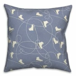 Best deal ๐งจ Skating Ice Skates 18x18 Throw Pillow by Designs Direct ๐งจ