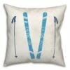 Outlet ⌛ Let It Snow Skis 18x18 Throw Pillow by Designs Direct 🛒