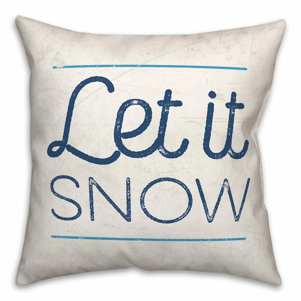 Outlet ⌛ Let It Snow Skis 18x18 Throw Pillow by Designs Direct 🛒 - Image 2