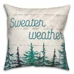 Brand new 🔥 Sweater Weather Trees 18x18 Throw Pillow by Designs Direct 🎁