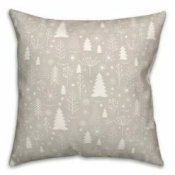 Best Pirce ๐ Winter Tree Soft Gray 18x18 Throw Pillow by Designs Direct ๐