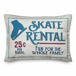 Coupon 💯 Skate Rental Blue 14x20 Throw Pillow by Designs Direct 😍