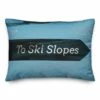 Cheap 🌟 Ski Slopes Arrow Sign 14x20 Throw Pillow by Designs Direct 🎉