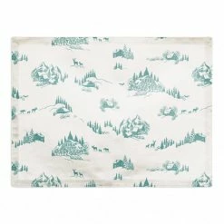 Top 10 ✔️ Snowy Town Teal 18x14 Poly Twill Placemat by Designs Direct 😉