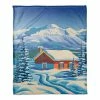 Cheapest ⌛ Arctic Nighttime Cabin 50x60 Coral Fleece Blanket by Designs Direct 👍