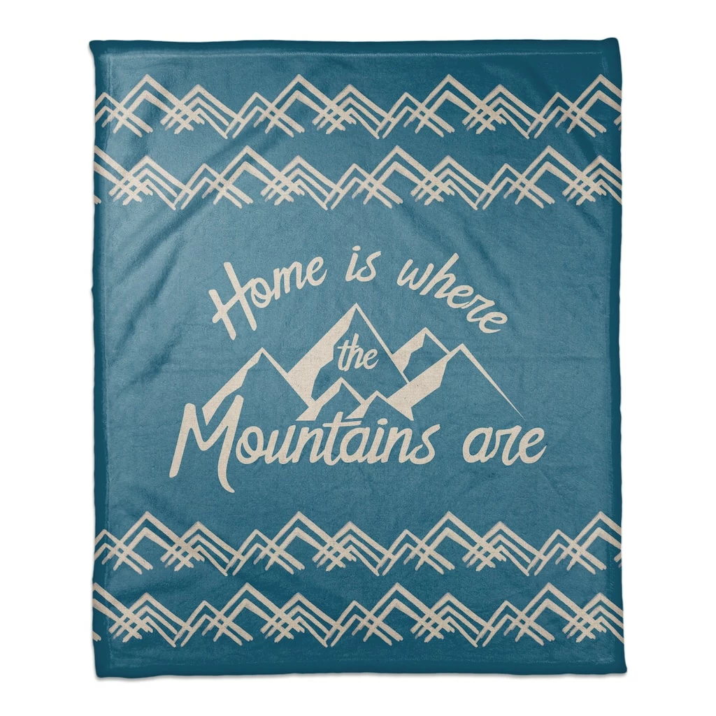 Best Pirce ❤️ Home Mountains 50x60 Coral Fleece Blanket by Designs Direct 🎁