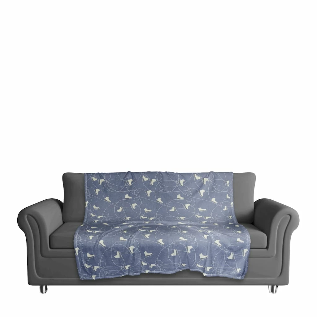 Outlet โ Skating Ice Skates 50x60 Coral Fleece Blanket by Designs Direct ๐ - Image 3