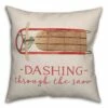Top 10 ⌛ Dashing Snow Sled 18x18 Throw Pillow by Designs Direct ✨
