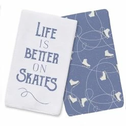 Cheapest ⌛ Life On Skates Tea Towels - Set of 2 by Designs Direct 🎁