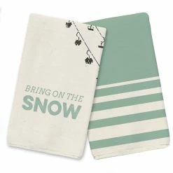 Wholesale 🥰 Ski Lift Slopes Snow Tea Towels - Set of 2 by Designs Direct 😀