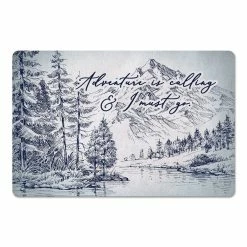 Outlet 🔥 Mountaforest Drawing Blue 27x18 Floor Mat by Designs Direct 💯
