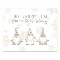 Wholesale 🎉 Gnome Holidays Silver Gold 10x8 Tabletop Canvas by Designs Direct 🛒