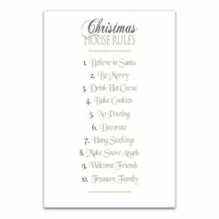 Buy 🛒 Christmas House Rules Canvas Wall Art by Designs Direct 😉