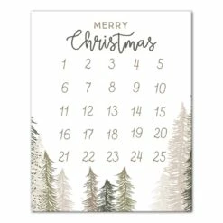 Deals 🔥 Christmas Trees Countdown Canvas Wall Art by Designs Direct 🔔