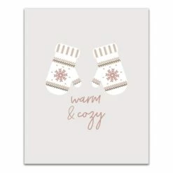 Promo 🎁 Warm And Cozy Mittens 16x20 Canvas Wall Art by Designs Direct ✔️