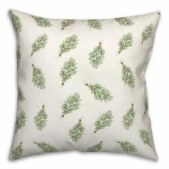 Brand new ⌛ Mistletoe Pattern 18x18 Throw Pillow by Designs Direct 🔥