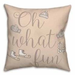 Cheapest ๐ Oh What Fun 18x18 Throw Pillow by Designs Direct ๐งจ
