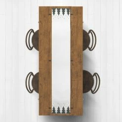 Best Pirce ❤️ 72" 🎄 Christmas Tree Snow Twill Table Runner by Designs Direct 💯