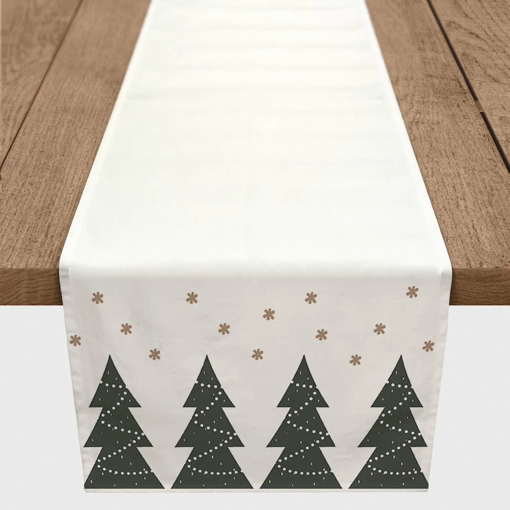 Best Pirce β€οΈ 72" π Christmas Tree Snow Twill Table Runner by Designs Direct π― - Image 2