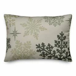 Budget 🤩 Snowflake Pattern Sage 14x20 Throw Pillow by Designs Direct 🤩