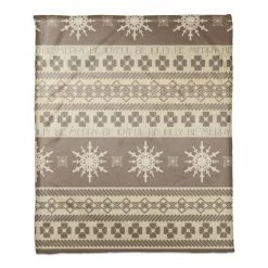 Best deal ๐ฏ Neutral ๐ Christmas Sweater Coral Fleece Blanket by Designs Direct โ๏ธ