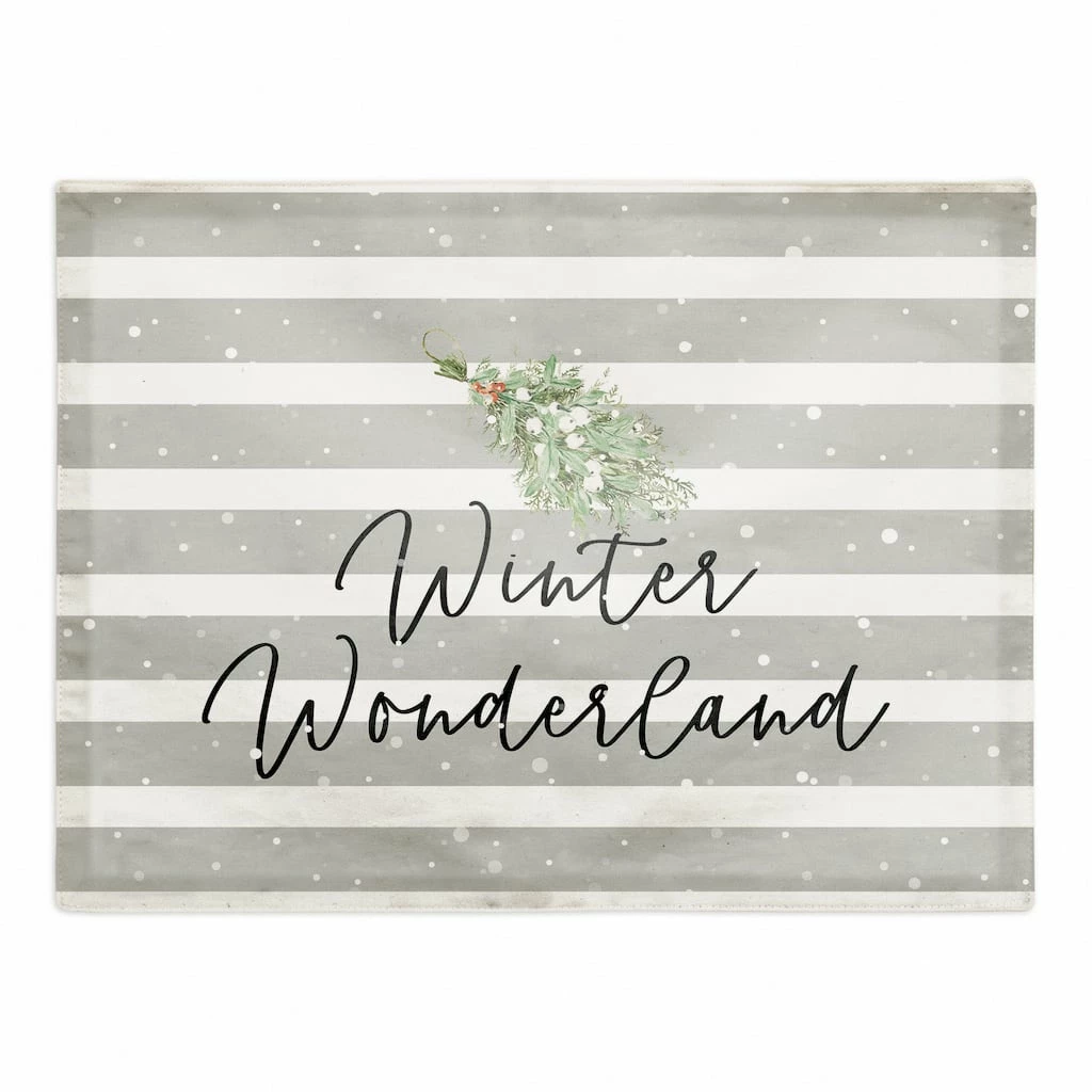 Best Sale ⌛ Winter Wonderland 18x14 Poly Twill Placemat by Designs Direct 🤩