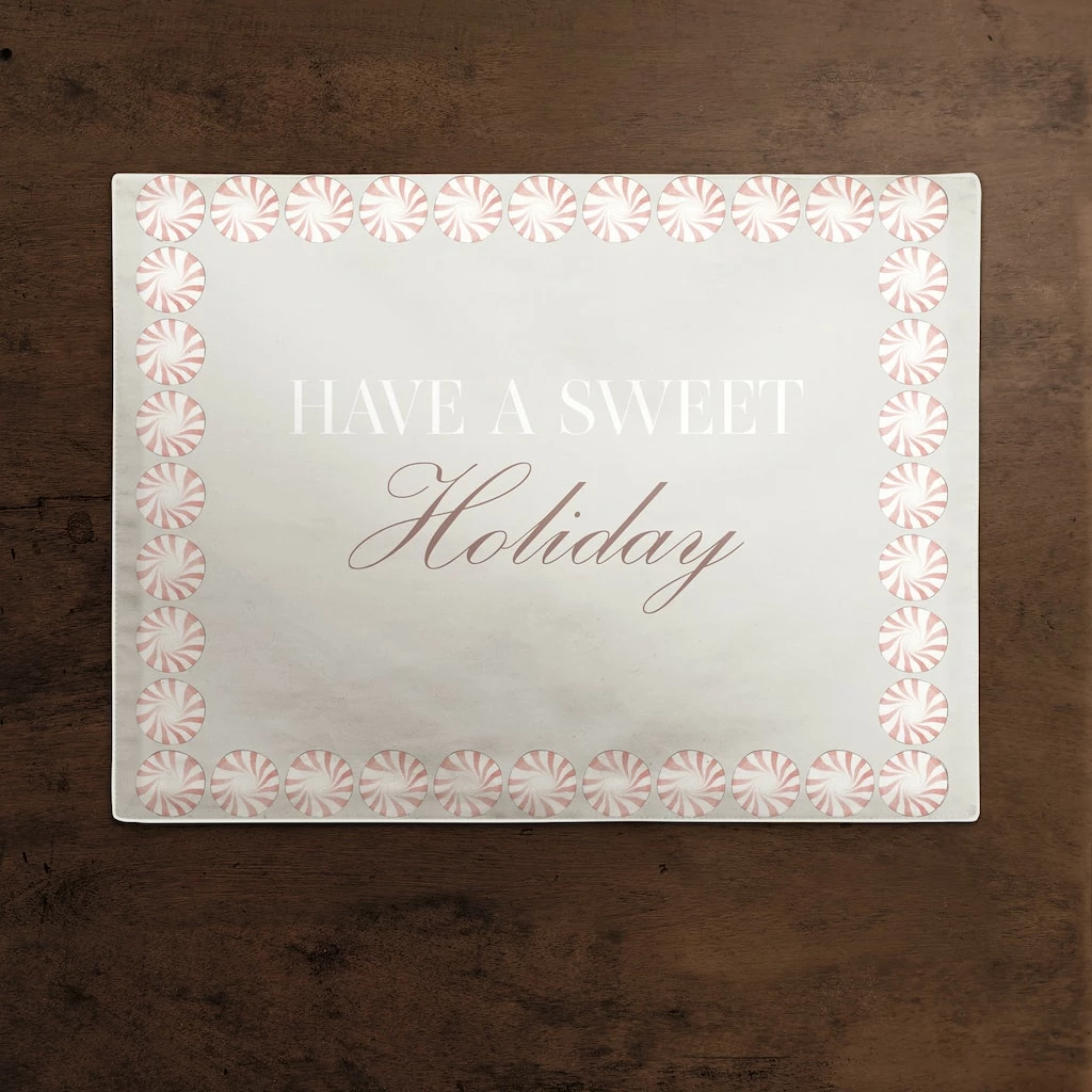 Hot Sale 🛒 Sweet Holiday Peppermint 18x14 Poly Twill Placemat by Designs Direct 👏 - Image 2