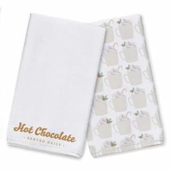 Budget 🤩 Hot Chocolate Tea Towels - Set of 2 by Designs Direct ❤️