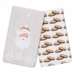 Hot Sale โจ Ho Ho Ho Santa Cookies Tea Towels - Set of 2 by Designs Direct ๐