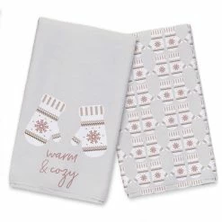 Cheap โ๏ธ Warm And Cozy Mittens Tea Towels - Set of 2 by Designs Direct ๐งจ