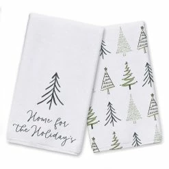 Promo 👏 Home For the Holidays Trees Tea Towels - Set of 2 by Designs Direct 🔔