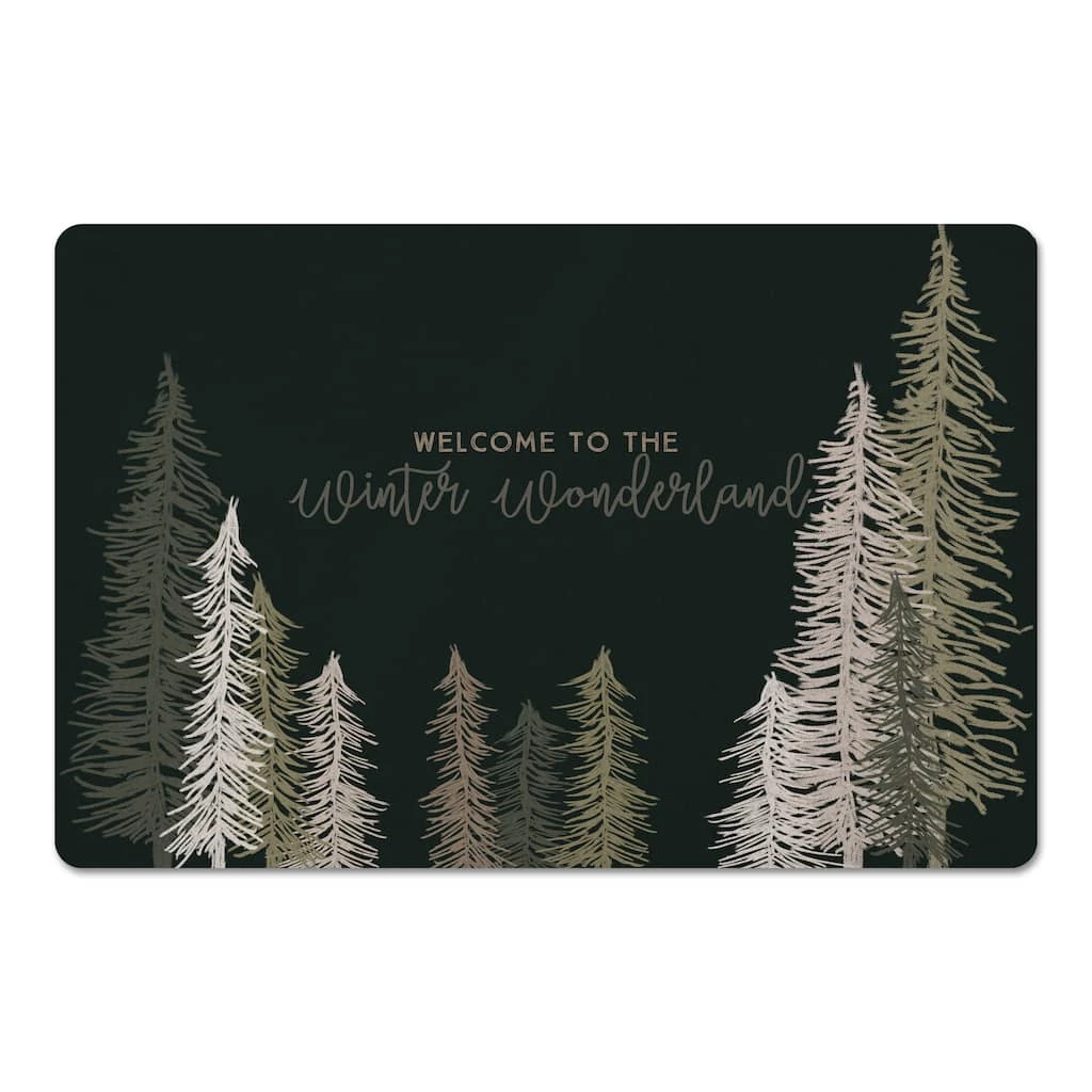 Best reviews of โ๏ธ Dark Welcome Winter Wonderland 27x18 Floor Mat by Designs Direct ๐