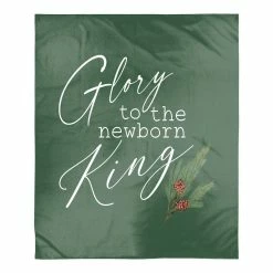 Coupon 😀 Glory To Newborn King 50x60 Sherpa Fleece Blanket by Designs Direct ❤️