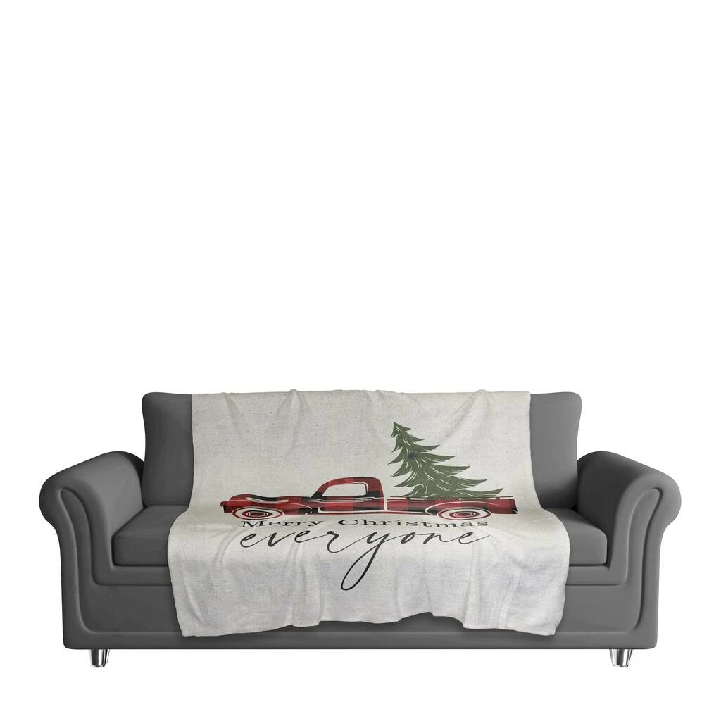 Flash Sale π Merry π Christmas Truck Sherpa Fleece Blanket by Designs Direct π₯° - Image 3
