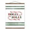 Best Pirce ⌛ Holly Jolly 🍬 Candy 16x20 Teak Hanging Canvas by Designs Direct 💯
