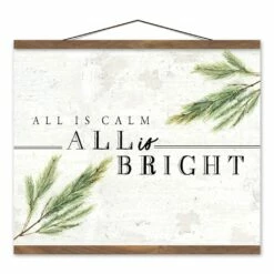 Cheapest ✔️ All Is Bright 20x16 Teak Hanging Canvas by Designs Direct 🎉