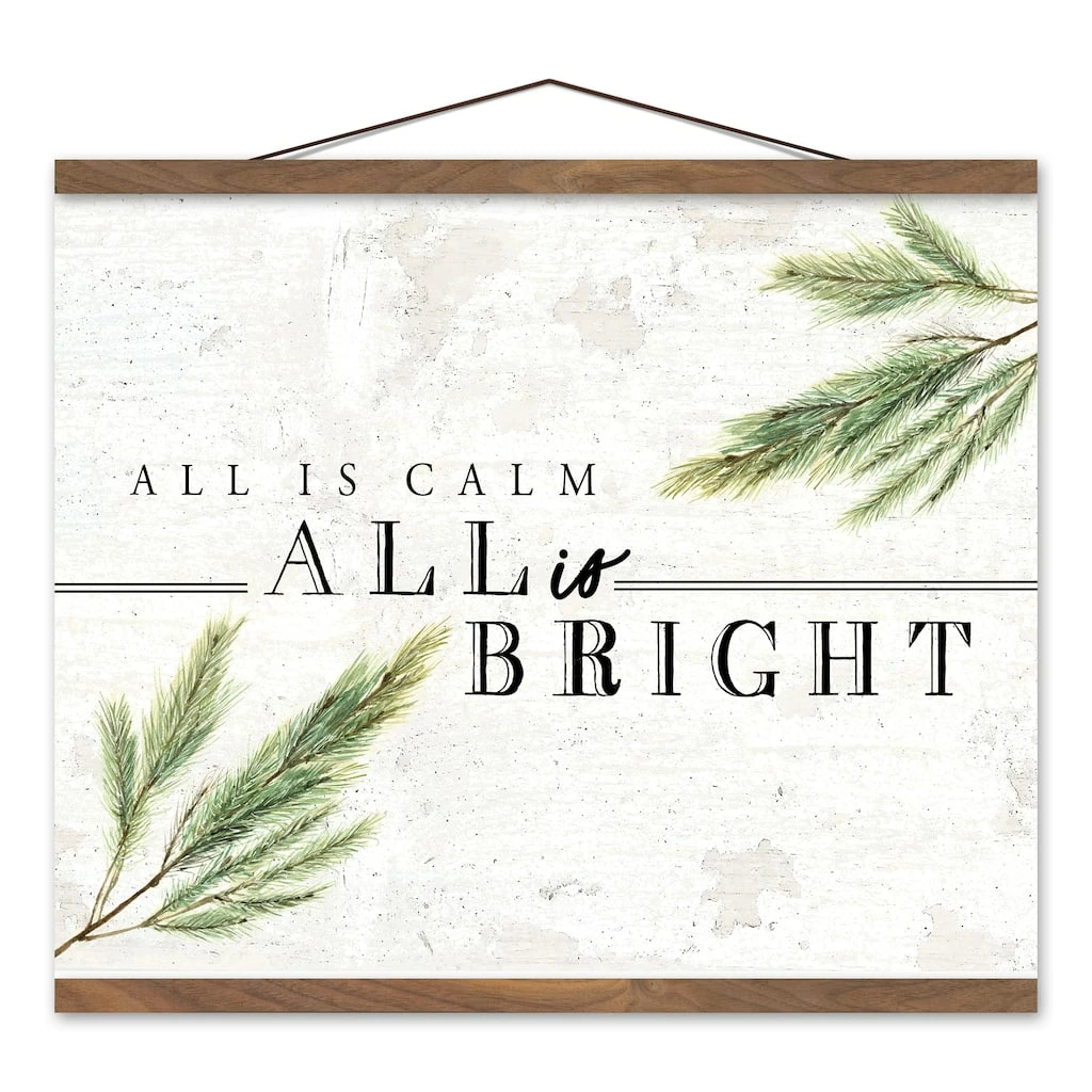 Cheapest βοΈ All Is Bright 20x16 Teak Hanging Canvas by Designs Direct π