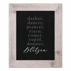 Hot Sale ๐ 14" Reindeer Names Western White Framed Print by Designs Direct ๐งจ