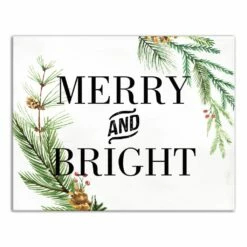 Best deal ๐ Merry And Bright 14x11 Canvas Wall Art by Designs Direct ๐