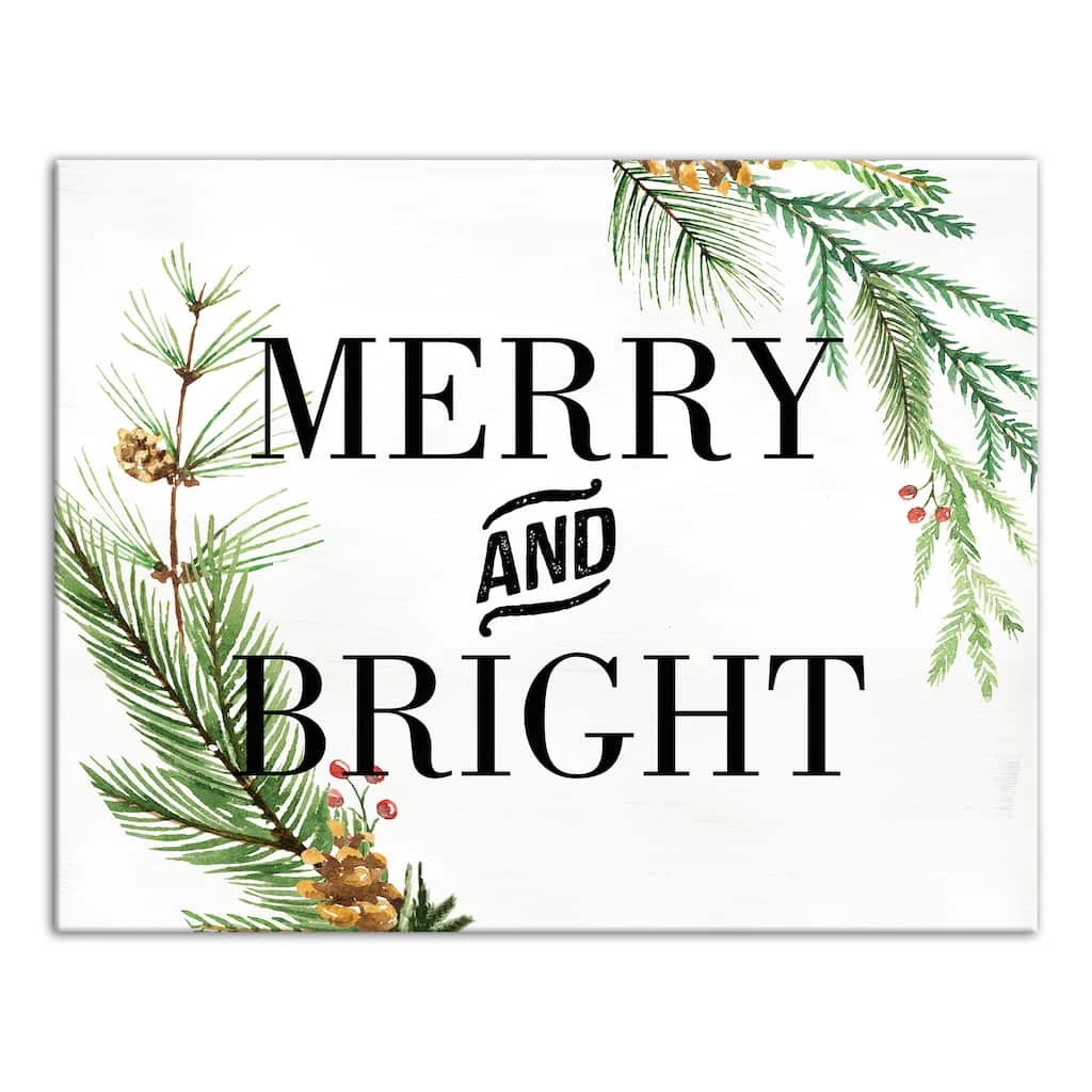 Best deal π Merry And Bright 14x11 Canvas Wall Art by Designs Direct π