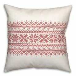 Flash Sale ๐ Knit Snowflakes 18x18 Throw Pillow by Designs Direct ๐